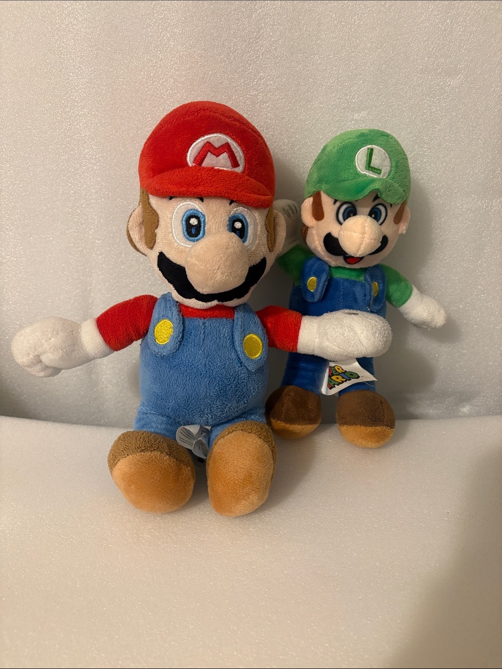 Classic Mario & Luigi Plush Duo - Red and Green Soft Toys